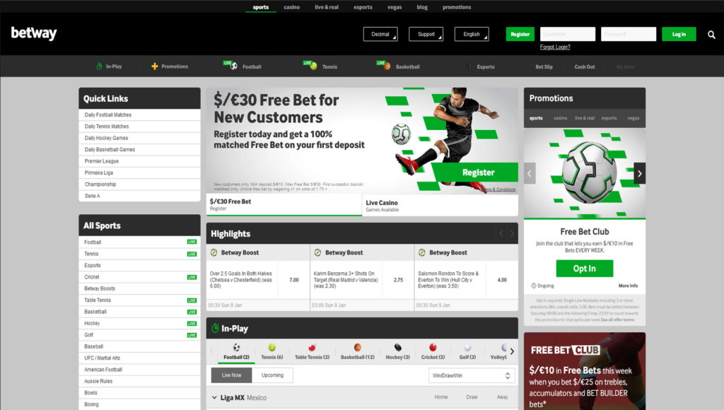 betway online casino